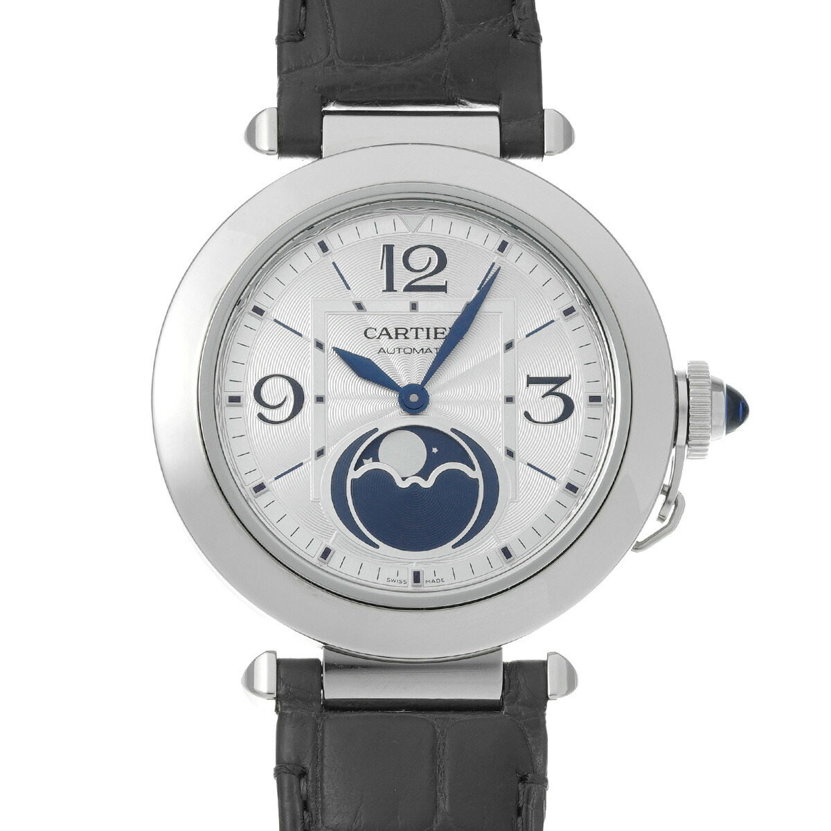 カルティエ CARTIER パシャ ドゥ カルティエ ムーンフェイズ 41mm WSPA0030 シルバー/ブルー メンズ 腕時計 カルティエ 時計 高級腕時計 ブランド 【ローン48回払い無金利】【中古】 1,018,000円