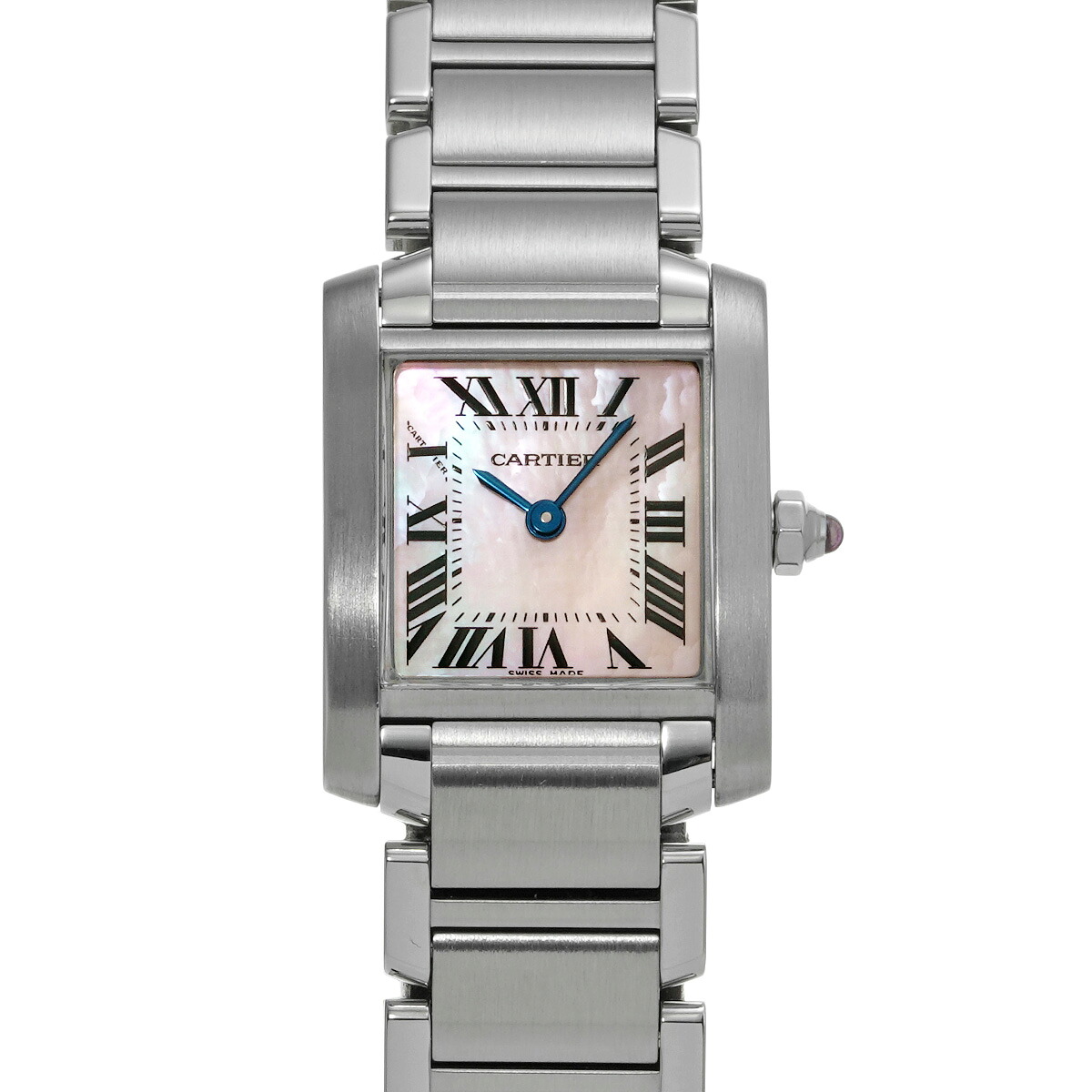 カルティエ CARTIER タンク フランセーズ SM W51028Q3 ピンクシェル レディース 腕時計 カルティエ 時計 高級腕時計 ブランド 【ローン48回払い無金利】【中古】