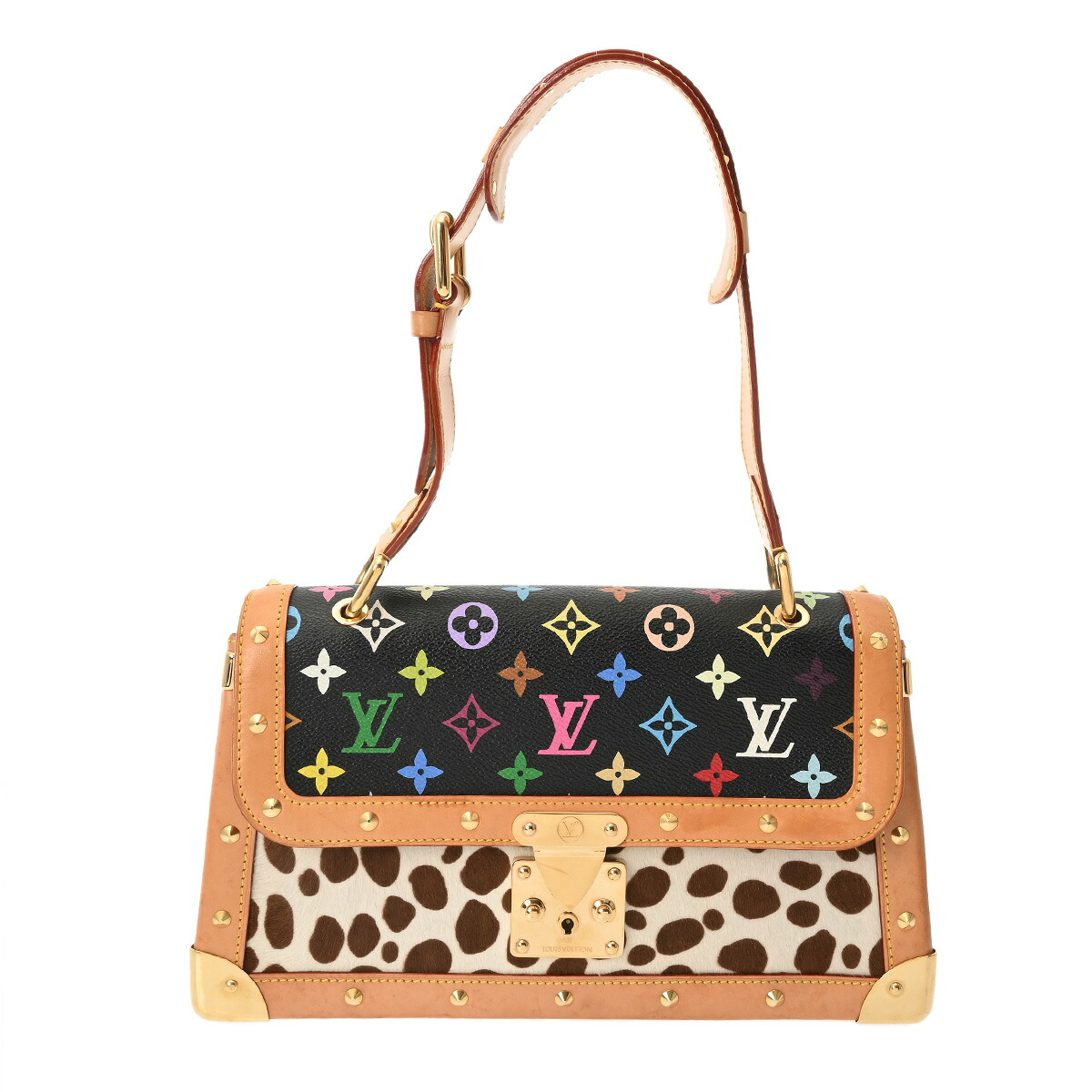 【～7/26 最大5万円クーポン】ルイ ヴィトン LOUIS VUITTON ノワール M92825 モノグラムマルチカラー/ハラコ レディース ショルダーバッグ ヴィトンバッグ バック ブランド 【ローン48回払い無金利】【中古】｜ウォッチニアン ブランド品専門店