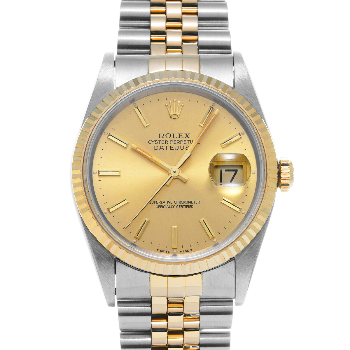 ロレックス ROLEX デイトジャスト 16233 S番(1994年頃製造) シャンパン メンズ 腕時計 ロレックス 時計 高級腕時計 ブランド 【ローン48回払い無金利】【中古】