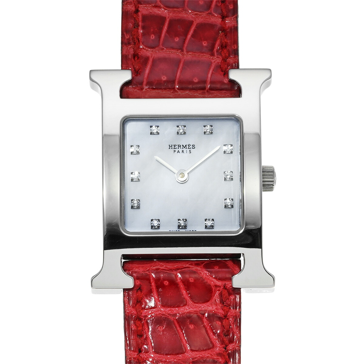 楽天市場】【ウォッチ】HERMES エルメス Hウォッチ ホワイトシェル
