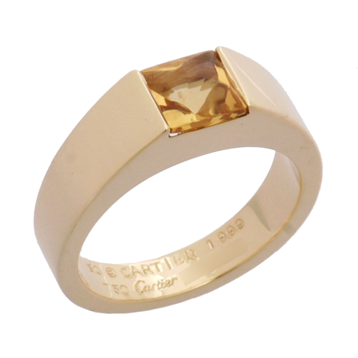 楽天市場】カルティエ タンクリング #51 シトリン リング・指輪 K18