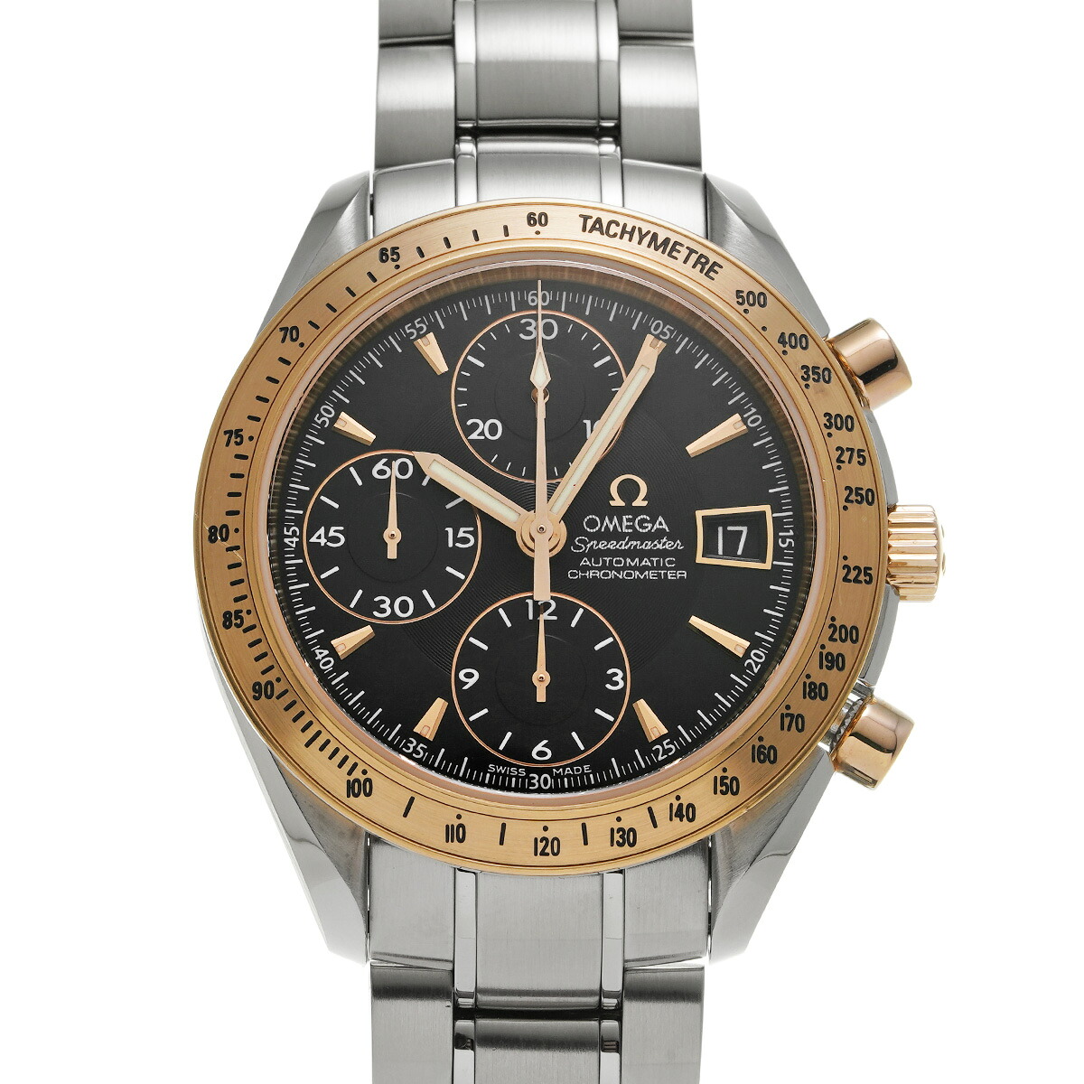 オメガ OMEGA スピードマスター デイト 323.21.40.40.01.001 ブラック メンズ 腕時計 オメガ 時計 高級腕時計 ブランド 【ローン48回払い無金利】【中古】