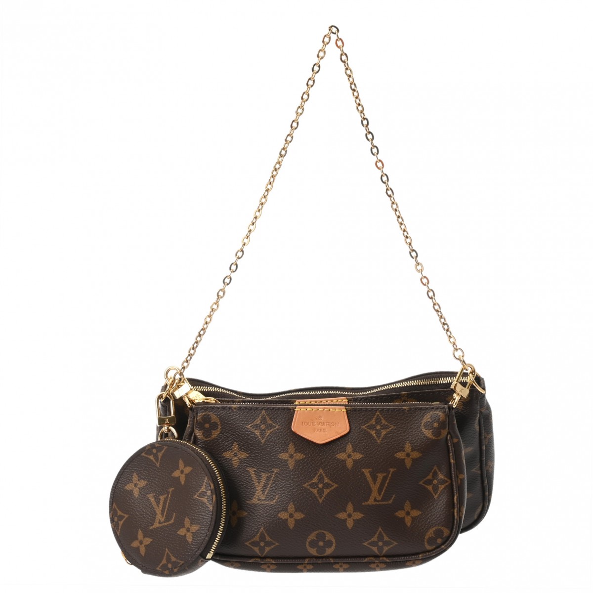 【~7/26 最大5万円クーポン】ルイ ヴィトン LOUIS VUITTON モノグラム ミュルティ ポシェット アクセソワール ブラウン/ローズクレール M44840 モノグラムキャンバス ユニセックス ショルダーバッグ ヴィトンバッグ バック ブランド 【ローン48回払い無金利】【中古】|ウォッチニアン ブランド品専門店