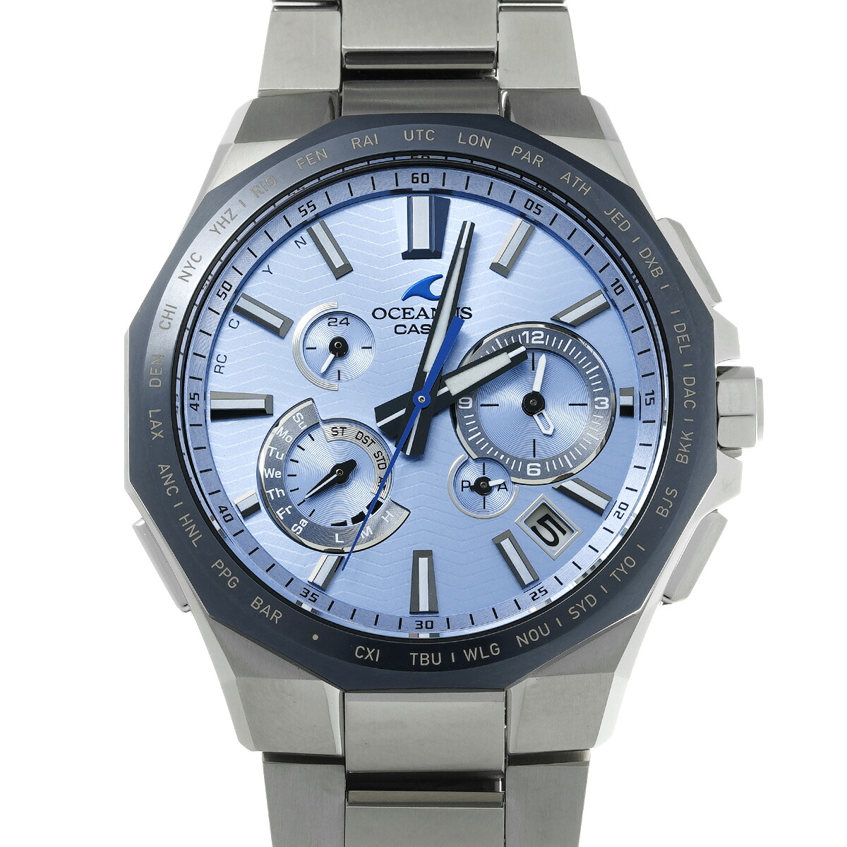 【～4/17 最大5万円クーポン】カシオ CASIO オシアナス 20周年記念 限定1000本 クラシックライン OCW-T6000BV-2AJR ブルー メンズ 腕時計 カシオ 時計 高級腕時計 ブランド 【ローン48回払い無金利】【中古】 69,190円