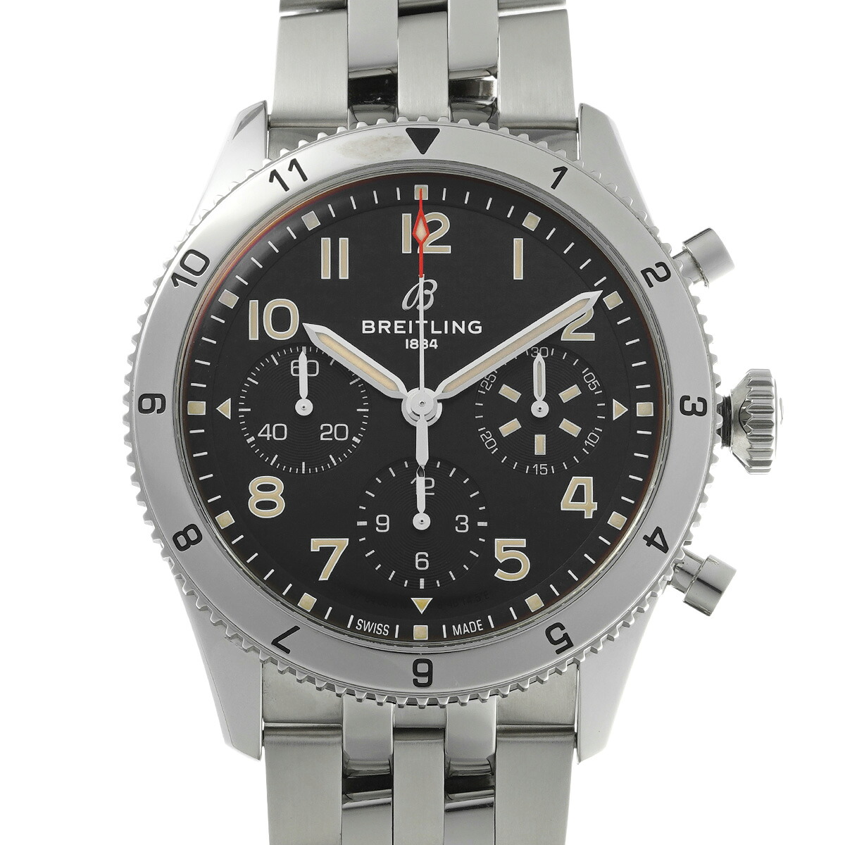 ブライトリング BREITLING クラシック アヴィ クロノグラフ 42 P-51 マスタング A233803A1B1A1 ブラック メンズ 腕時計 ブライトリング 時計 高級腕時計 ブランド 【ローン48回払い無金利】【中古】