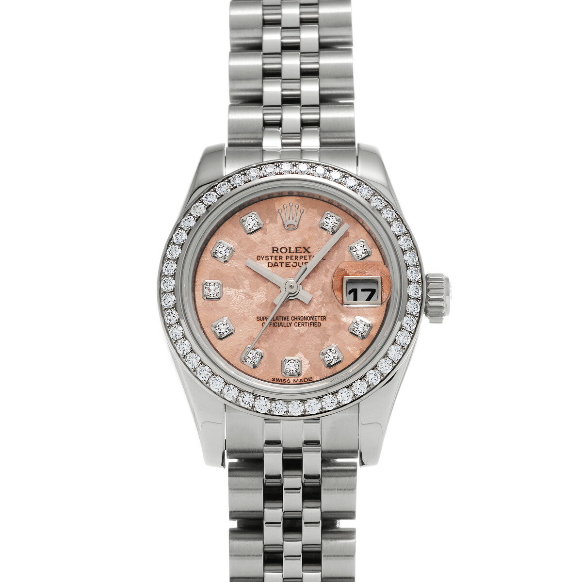 ロレックス ROLEX レディ デイトジャスト 26 179384 ランダムシリアル ピンクゴールドクリスタル/ダイヤモンド レディース 腕時計 ロレックス 時計 高級腕時計 ブランド 【ローン48回払い無金利】【中古】