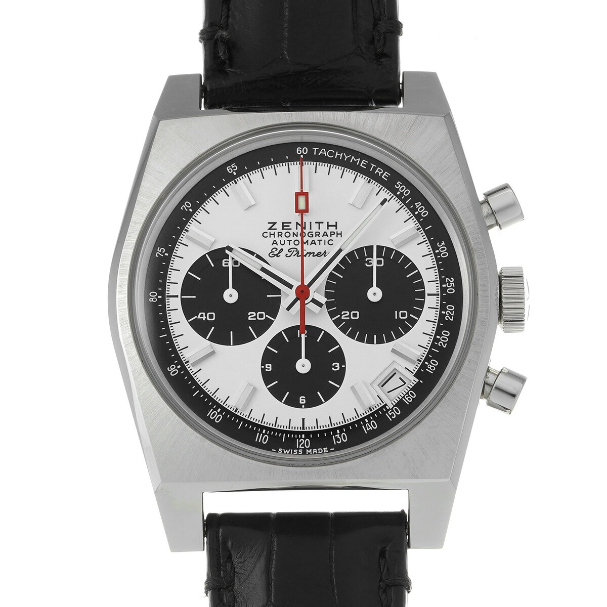 ゼニス ZENITH クロノマスター A384 リバイバル 03.A384.400/21.C815 ホワイト/ブラック メンズ 腕時計 ゼニス 時計 高級腕時計 ブランド 【ローン48回払い無金利】【中古】