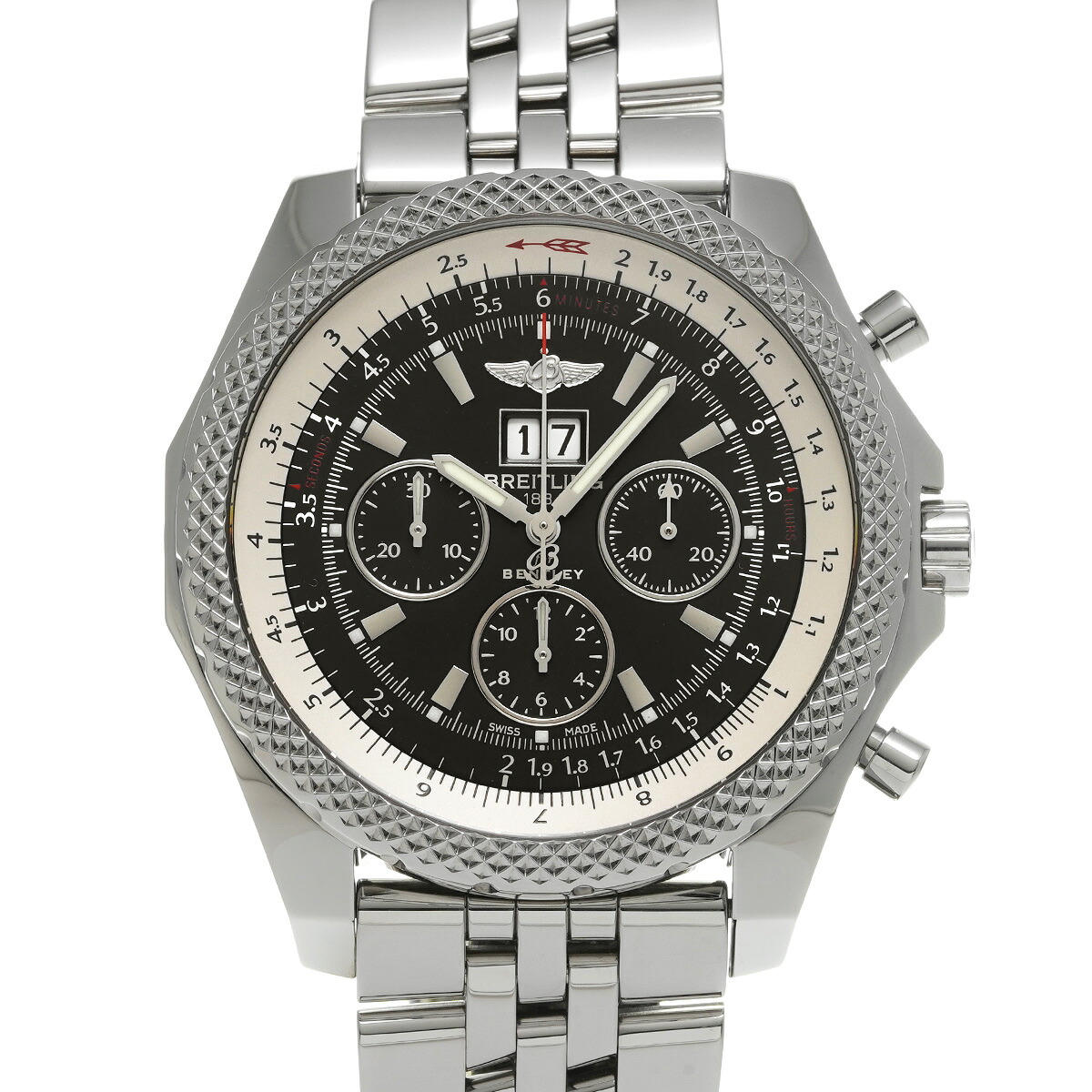 ブライトリング BREITLING ベントレー 6.75 A444B59SP ブラック メンズ 腕時計 ブライトリング 時計 高級腕時計 ブランド 【ローン48回払い無金利】【中古】