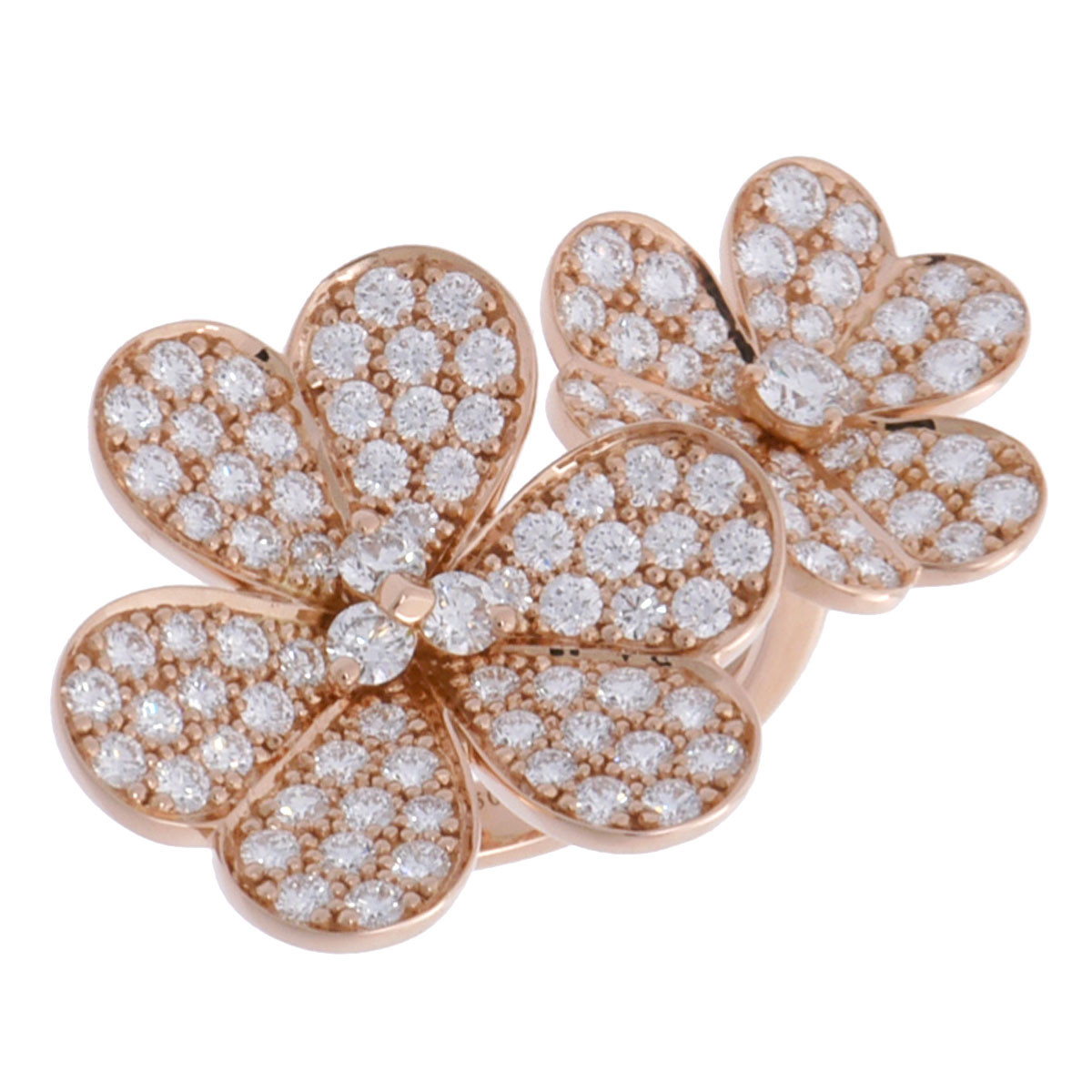 【～7/26 最大5万円クーポン】ヴァン クリーフ&アーペル Van Cleef & Arpels フリヴォル アントレ レ ドア リング #50 パヴェ VCARP7RK50 K18ピンクゴールド PG ダイヤモンド レディース リング・指輪 ヴァン クリーフ&アーペル 【ローン48回払い無金利】【中古】｜ウォッチニアン ブランド品専門店