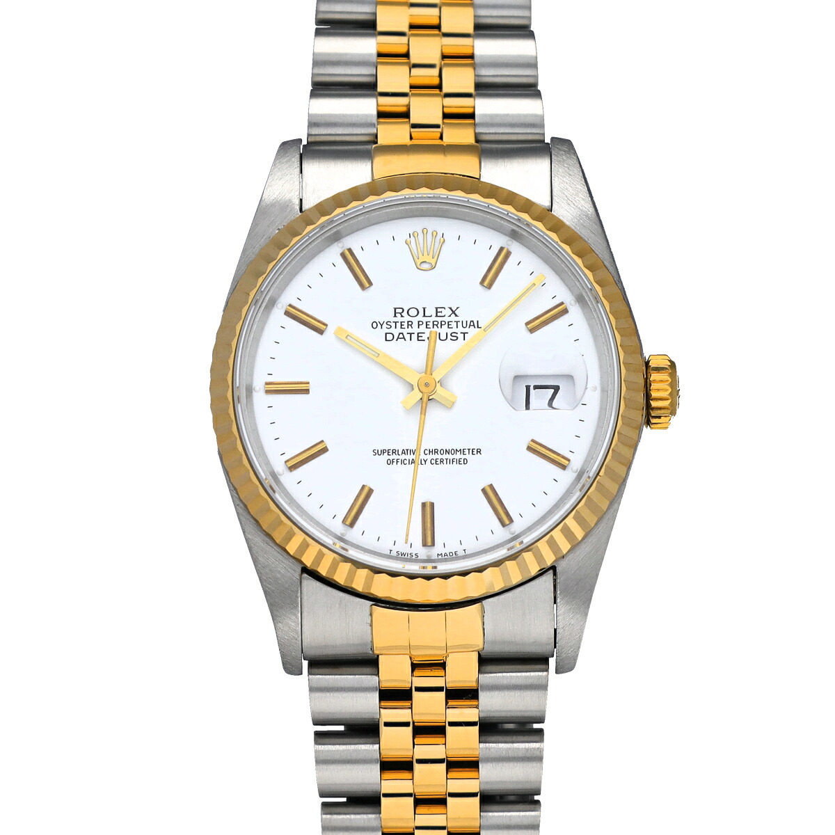 ロレックス ROLEX デイトジャスト 16233 X番(1992年頃製造) ホワイト メンズ 腕時計 ロレックス 時計 高級腕時計 ブランド 【ローン48回払い無金利】【中古】