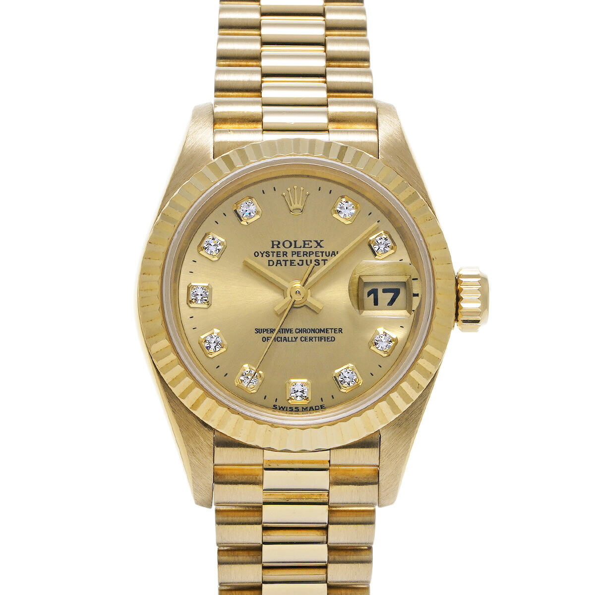 【～4/17 最大5万円クーポン】ロレックス ROLEX デイトジャスト 69178G W番(1994年頃製造） シャンパン/ダイヤモンド レディース 腕時計 ロレックス 時計 高級腕時計 ブランド 【ローン48回払い無金利】【中古】