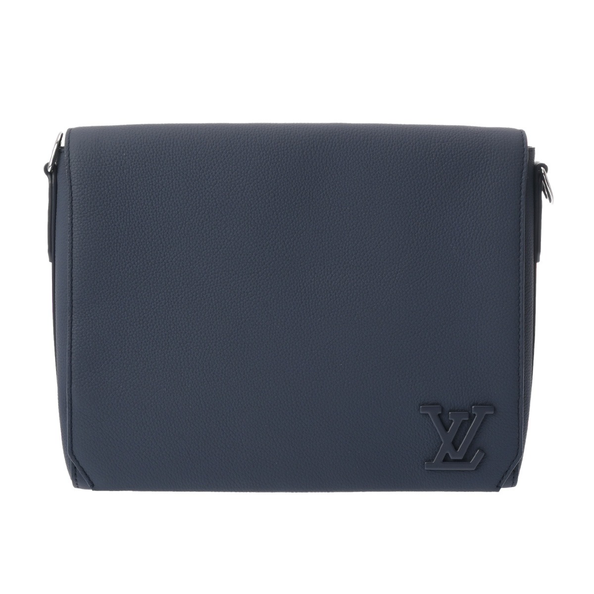 【～4/10 最大5万円クーポン】ルイ ヴィトン LOUIS VUITTON アエログラム テイクオフ メッセンジャー ブルーアトランティック M23709 グレインレザー メンズ メッセンジャーバッグ ヴィトンバッグ バック ブランド 【ローン48回払い無金利】【中古】 133,900円