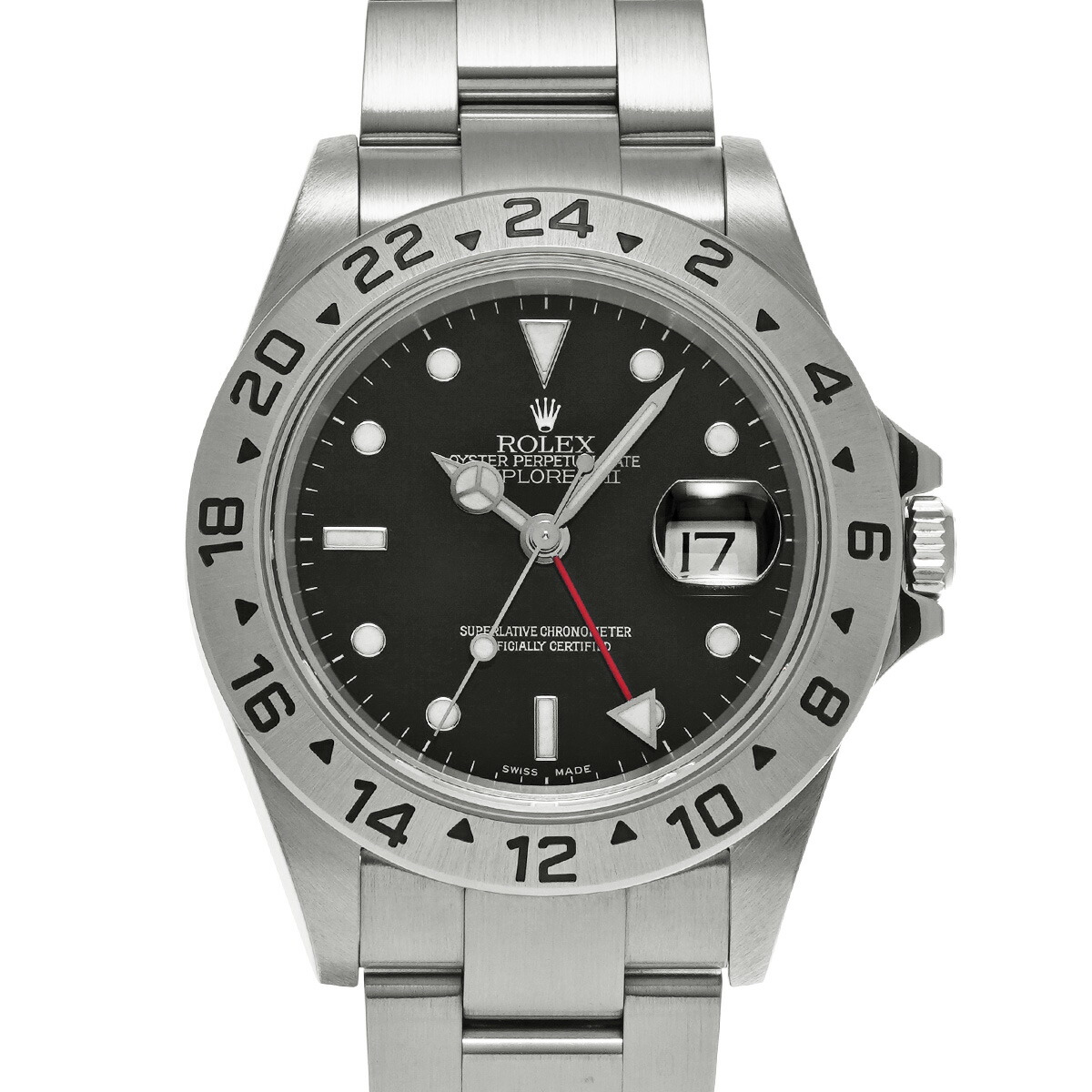 ロレックス ROLEX エクスプローラーII 16570 D番(2005年頃製造） ブラック メンズ 腕時計 ロレックス 時計 高級腕時計 ブランド 【ローン48回払い無金利】【中古】