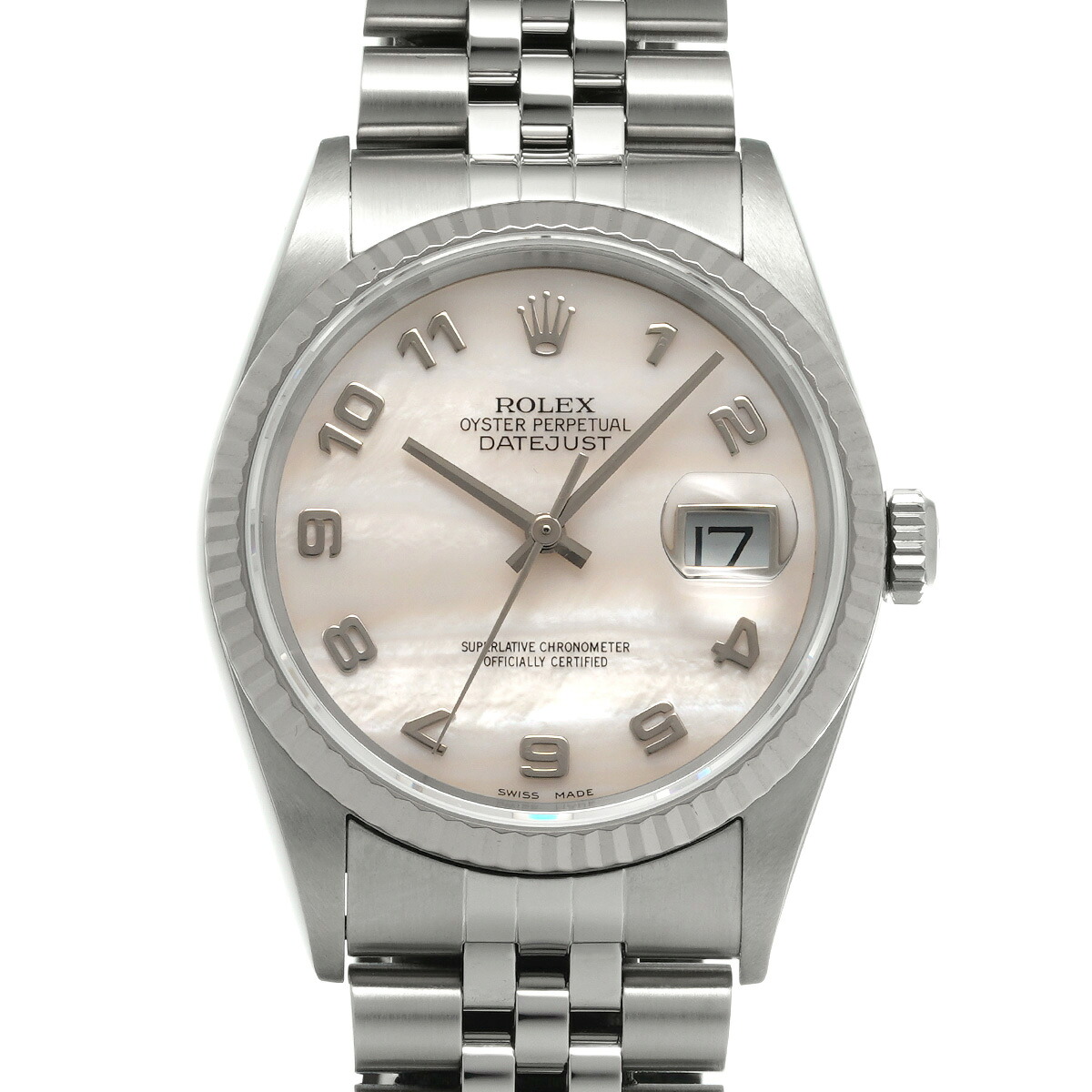 ロレックス ROLEX デイトジャスト 16234NA P番(2000年頃製造) ピンクシェル メンズ 腕時計 ロレックス 時計 高級腕時計 ブランド 【ローン48回払い無金利】【中古】