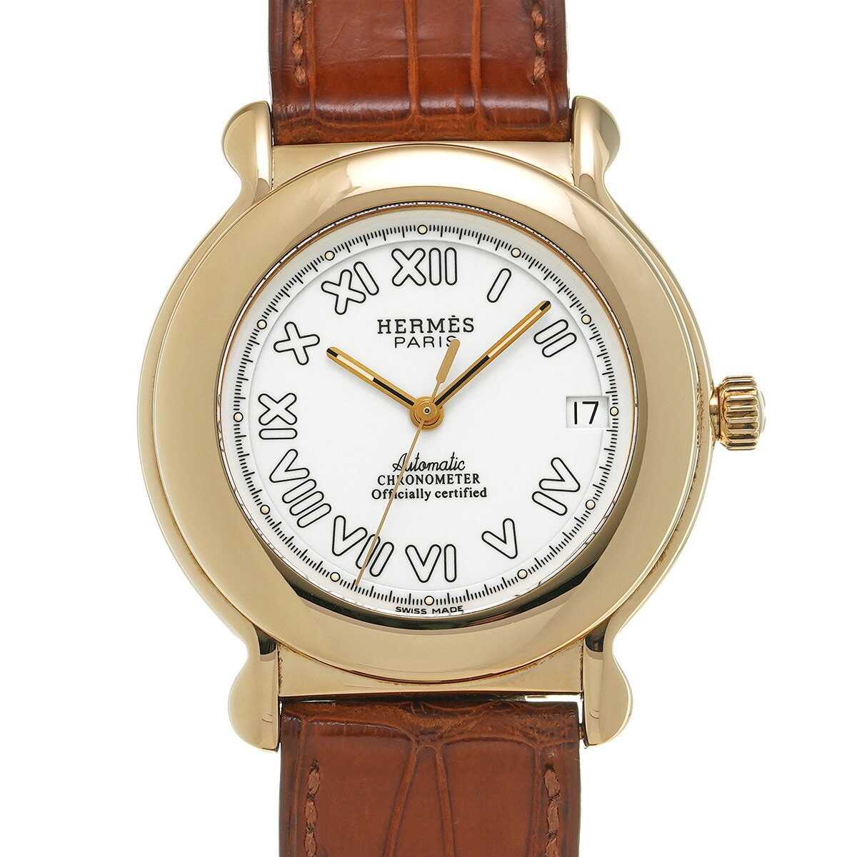 【～4/17 最大5万円クーポン】エルメス HERMES ケプラー KP1.785 ホワイト メンズ 腕時計 エルメス 時計 高級腕時計 ブランド 【ローン48回払い無金利】【中古】