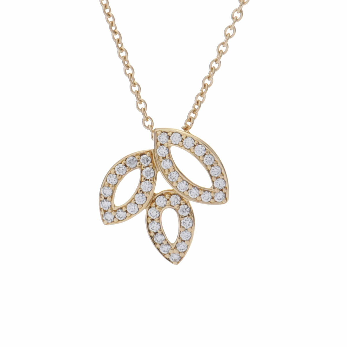 【～4/17 最大5万円クーポン】ハリー ウィンストン HARRY WINSTON リリークラスター ネックレス ミニ K18イエローゴールド YG ダイヤモンド レディース ネックレス ハリー ウィンストン 【ローン48回払い無金利】【中古】