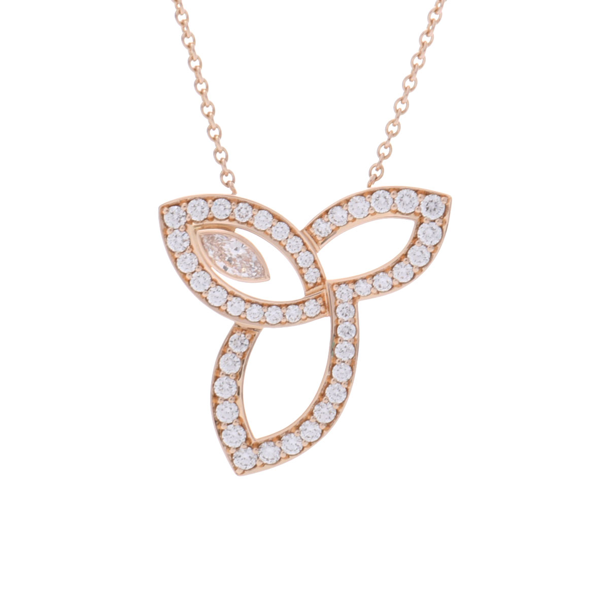 【～4/17 最大5万円クーポン】ハリー ウィンストン HARRY WINSTON リリークラスター ネックレス PEDRMQRFLC K18ピンクゴールド PG ダイヤモンド レディース ネックレス ハリー ウィンストン 【ローン48回払い無金利】【中古】