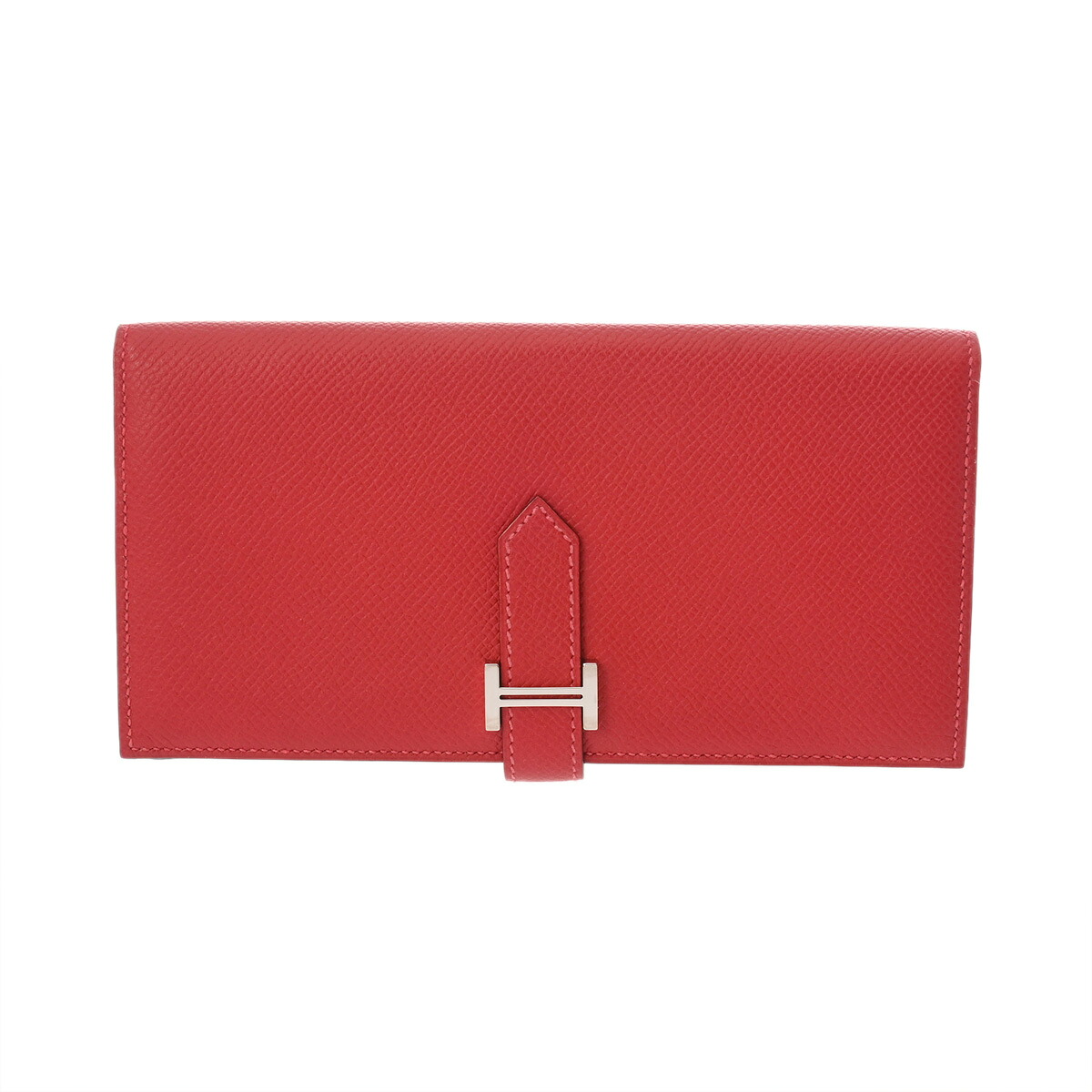 【～4/17 最大5万円クーポン】エルメス HERMES ベアン スフレ ルージュカザック ヴォーエプソン ユニセックス 長財布 エルメス 財布 ブランド 【ローン48回払い無金利】【中古】