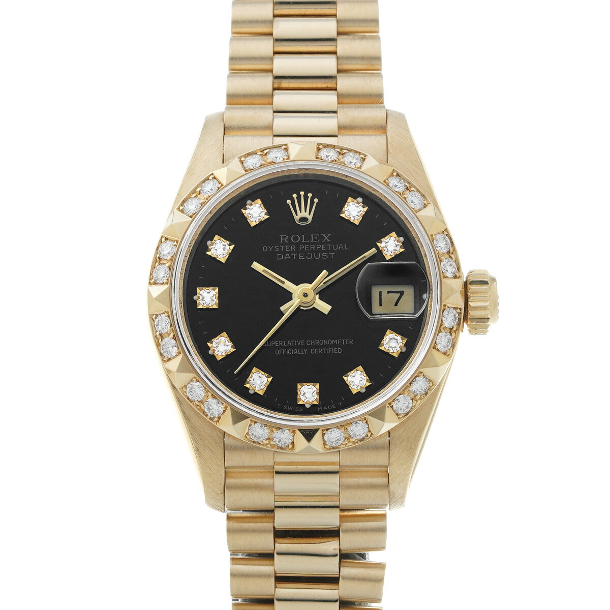 楽天市場】【送料無料】 ロレックス デイトジャスト コマ YG イエロー