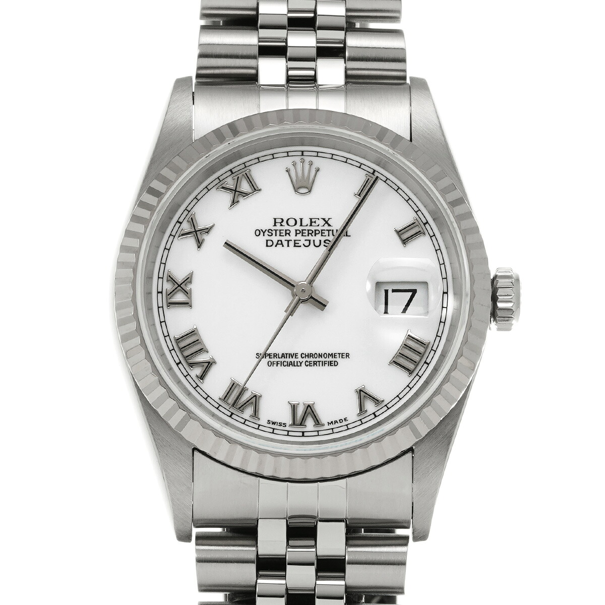 ロレックス ROLEX デイトジャスト 16234 T番(1997年頃製造) ホワイト メンズ 腕時計 ロレックス 時計 高級腕時計 ブランド 【ローン48回払い無金利】【中古】