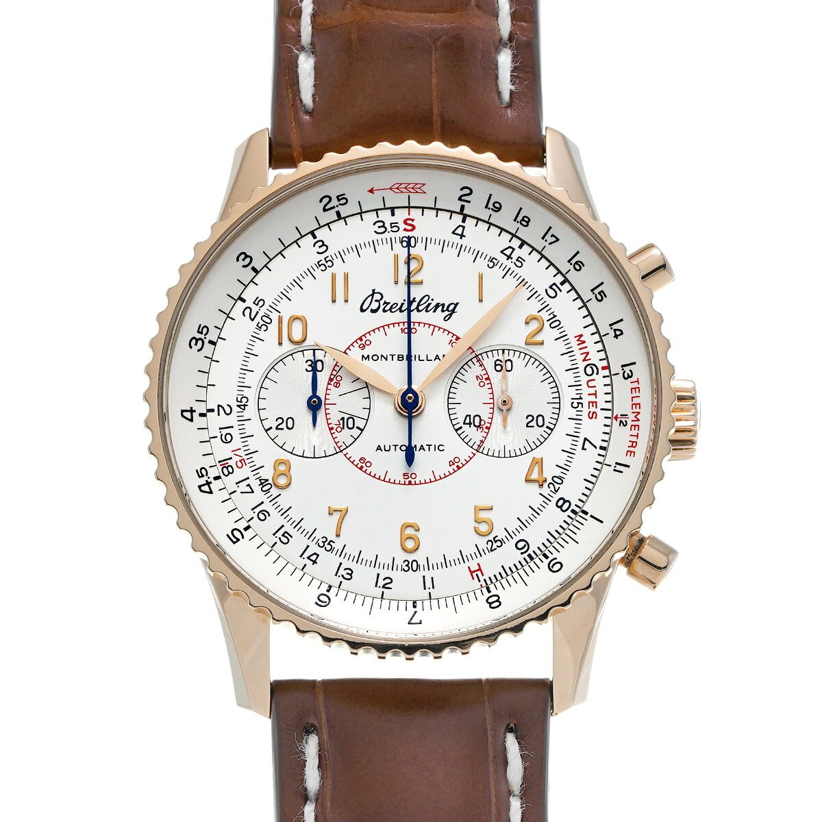 ブライトリング BREITLING ナビタイマー モンブリラン H474G17WBA シルバー メンズ 腕時計 ブライトリング 時計 高級腕時計 ブランド 【ローン48回払い無金利】【中古】