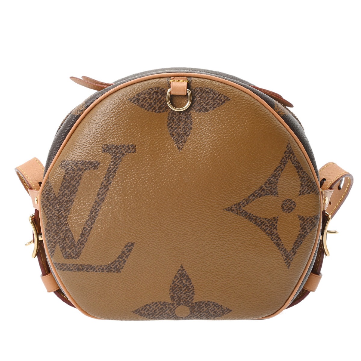 ルイ ヴィトン LOUIS VUITTON モノグラムジャイアントリバース ボワット かぶり笠 ス―引っ張ること 赤銅色 M44604 モノグラム帆布 レディース ショルダーバッグ ヴィトンバッグ うしろ側 ブランド名 【貸し付け金48回払い無利率】【中古】