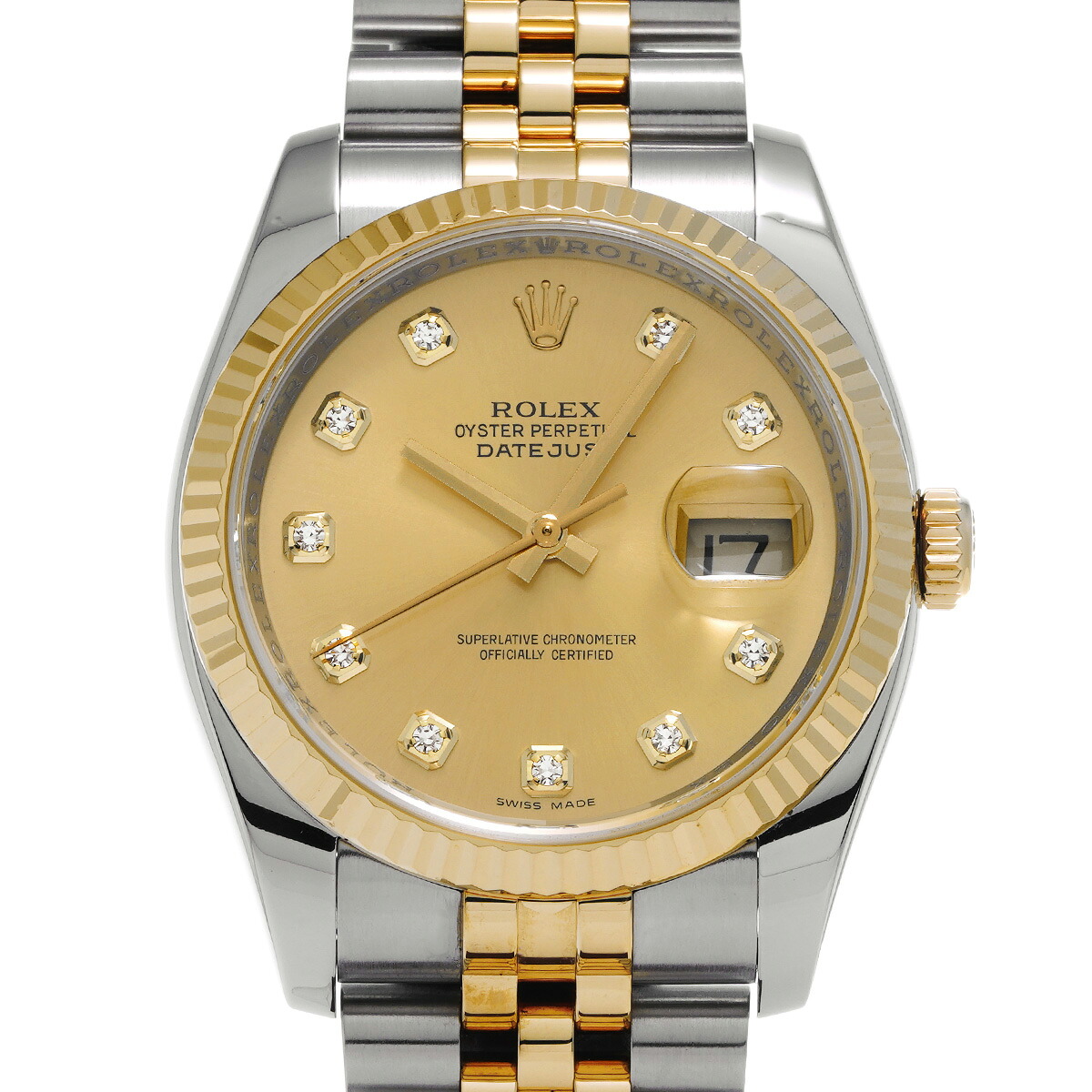 ロレックス ROLEX デイトジャスト 116233G Z番(2006年頃製造) シャンパン/ダイヤモンド メンズ 腕時計 ロレックス 時計 高級腕時計 ブランド 【ローン48回払い無金利】【中古】