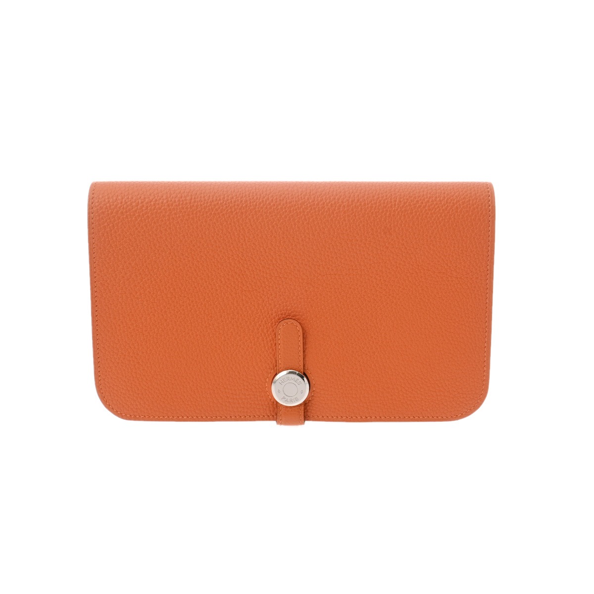 【～4/17 最大5万円クーポン】エルメス HERMES ドゴン GM オレンジ トゴ ユニセックス 長財布 エルメス 財布 ブランド 【ローン48回払い無金利】【中古】