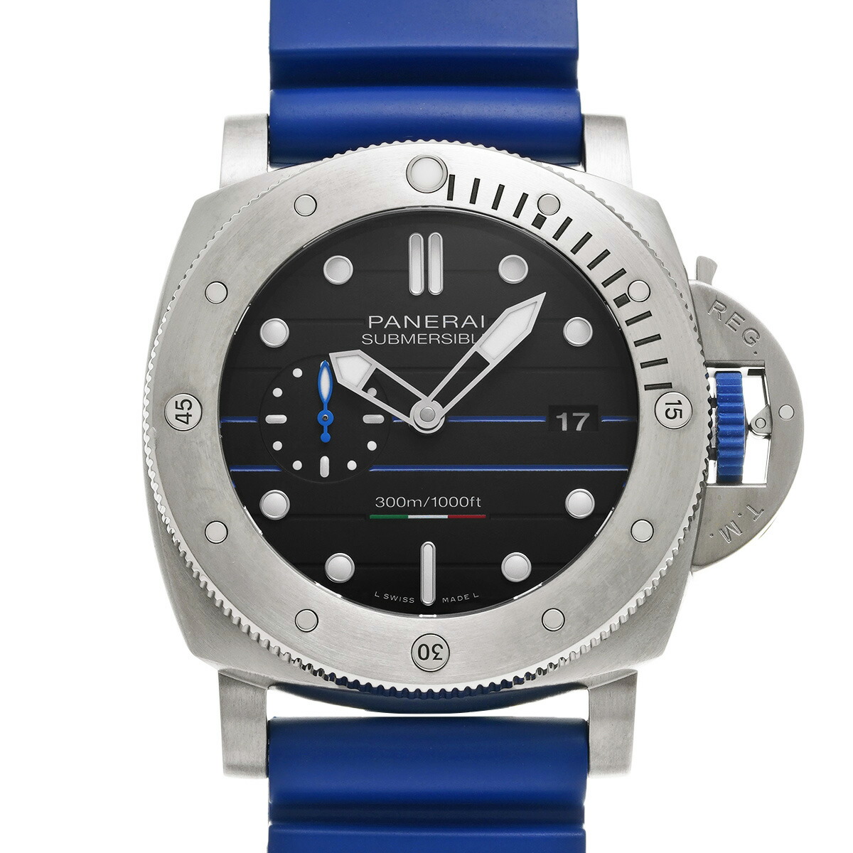 【～4/10 最大5万円クーポン】パネライ PANERAI サブマーシブル パルトリニエリ PAM01162 X番(2021年製造) ブラック メンズ 腕時計 パネライ 時計 高級腕時計 ブランド 【ローン48回払い無金利】【中古】