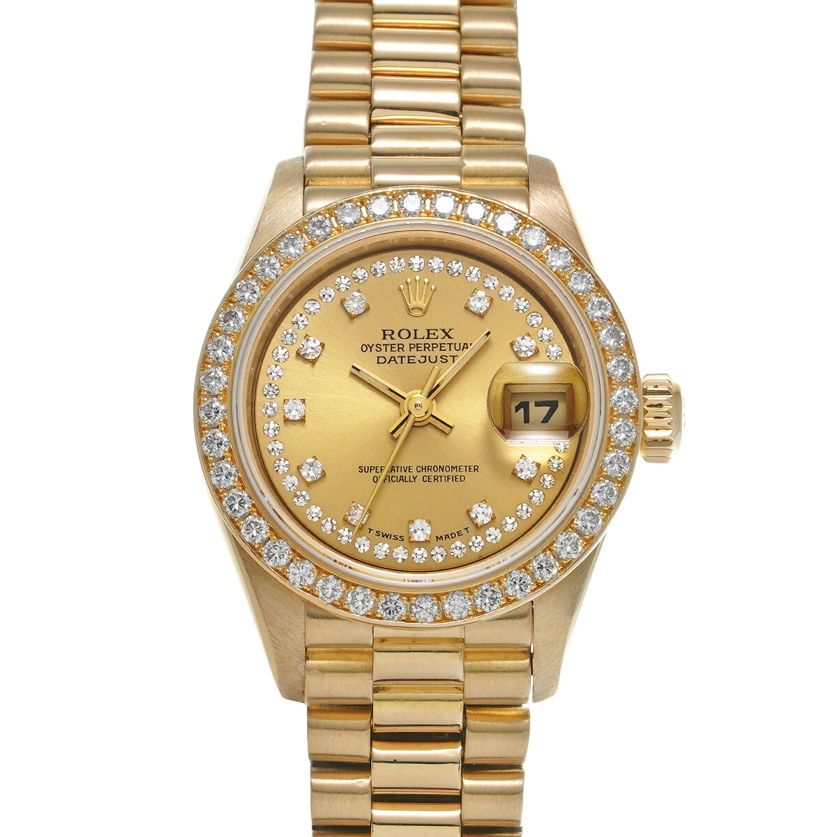 【～4/17 最大5万円クーポン】ロレックス ROLEX デイトジャスト 69138G T番(1997年頃製造) シャンパン/ダイヤモンド レディース 腕時計 ロレックス 時計 高級腕時計 ブランド 【ローン48回払い無金利】【中古】