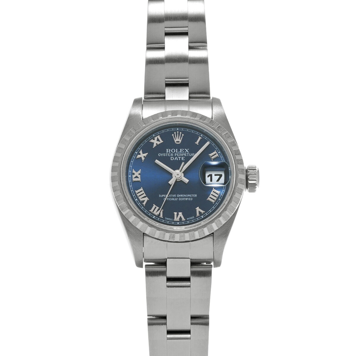 ロレックス ROLEX オイスターパーペチュアル デイト 79240 Y番(2002年頃製造) ブルー レディース 腕時計 ロレックス 時計 高級腕時計 ブランド 【ローン48回払い無金利】【中古】