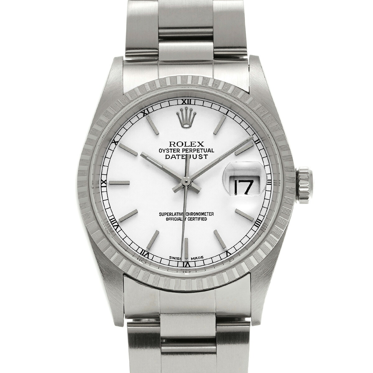 ロレックス ROLEX デイトジャスト 16220 P番(2001年頃製造) ホワイト メンズ 腕時計 ロレックス 時計 高級腕時計 ブランド 【ローン48回払い無金利】【中古】