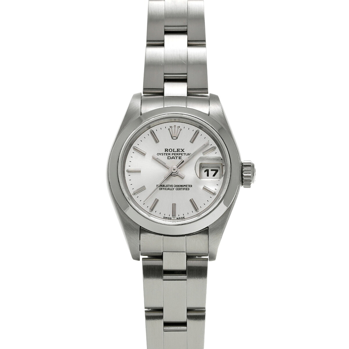 【～4/17 最大5万円クーポン】ロレックス ROLEX オイスターパーペチュアル デイト 79160 F番(2004年頃製造) シルバー レディース 腕時計 ロレックス 時計 高級腕時計 ブランド 【ローン48回払い無金利】【中古】