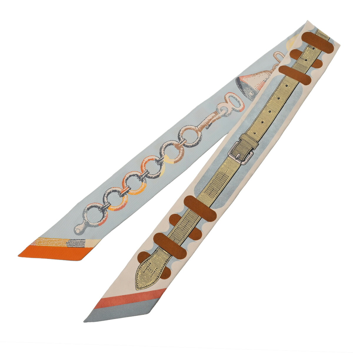 【～4/10 最大5万円クーポン】エルメス HERMES ツイリー INVENTAIRE POETIQUE DE BRIIDES A BLOC グレージュ系/ライトブルー系/マルチカラー シルク100％ レディース スカーフ エルメス 【ローン48回払い無金利】【未使用】