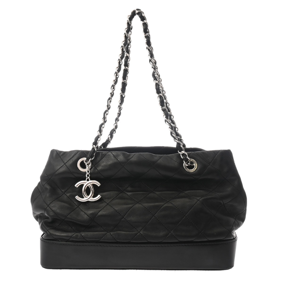 【～4/10 最大5万円クーポン】シャネル CHANEL マトラッセ チェーントート ブラック ラムスキン レディース トートバッグ chanel シャネル バッグ バック ブランド 【ローン48回払い無金利】【中古】