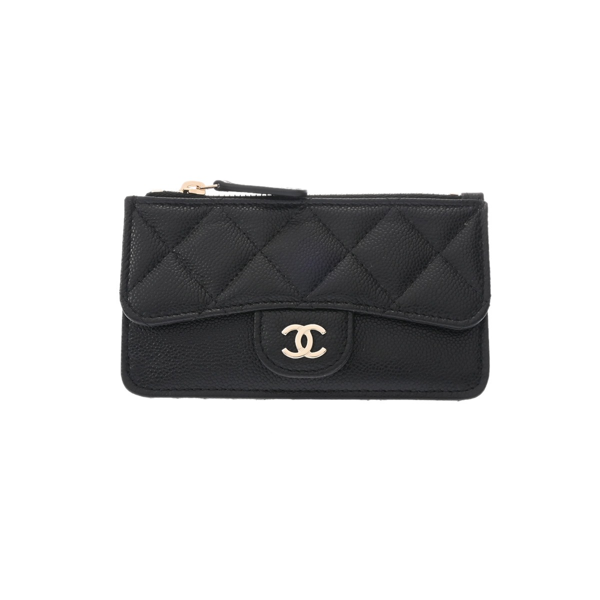 【～4/10 最大5万円クーポン】シャネル CHANEL マトラッセ ジップ カードケース ブラック AP2570 グレインドカーフスキン レディース カードケース シャネル 【ローン36回払い無金利】【新品】