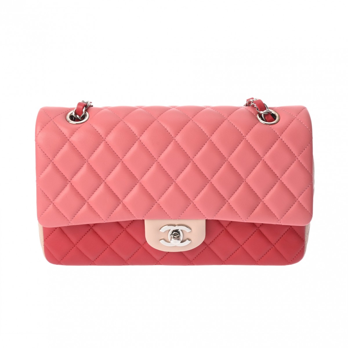 【~7/26 最大5万円クーポン】シャネル CHANEL マトラッセ SフラップWチェーンショルダー 25 ピンク/レッド/ベージュ ラムスキン レディース ショルダーバッグ chanel シャネル バッグ バック ブランド 【ローン48回払い無金利】【中古】|ウォッチニアン ブランド品専門店