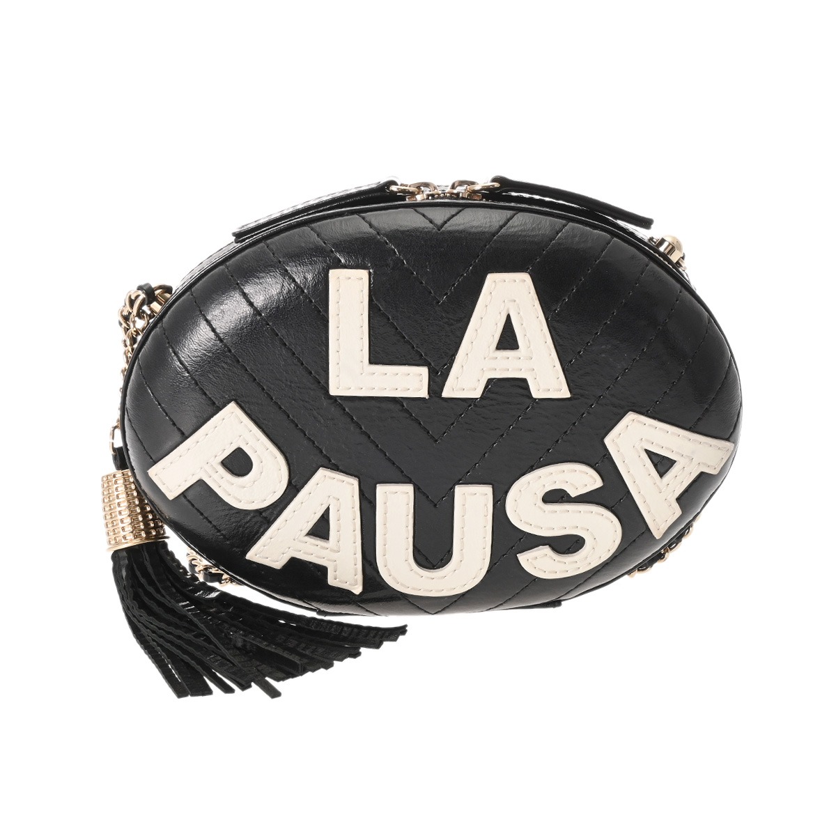 シャネル CHANEL Vステッチ チェーンショルダー LA PAUSA ブラック カーフスキン レディース ショルダーバッグ chanel シャネル バッグ バック ブランド 【ローン48回払い無金利】【中古】