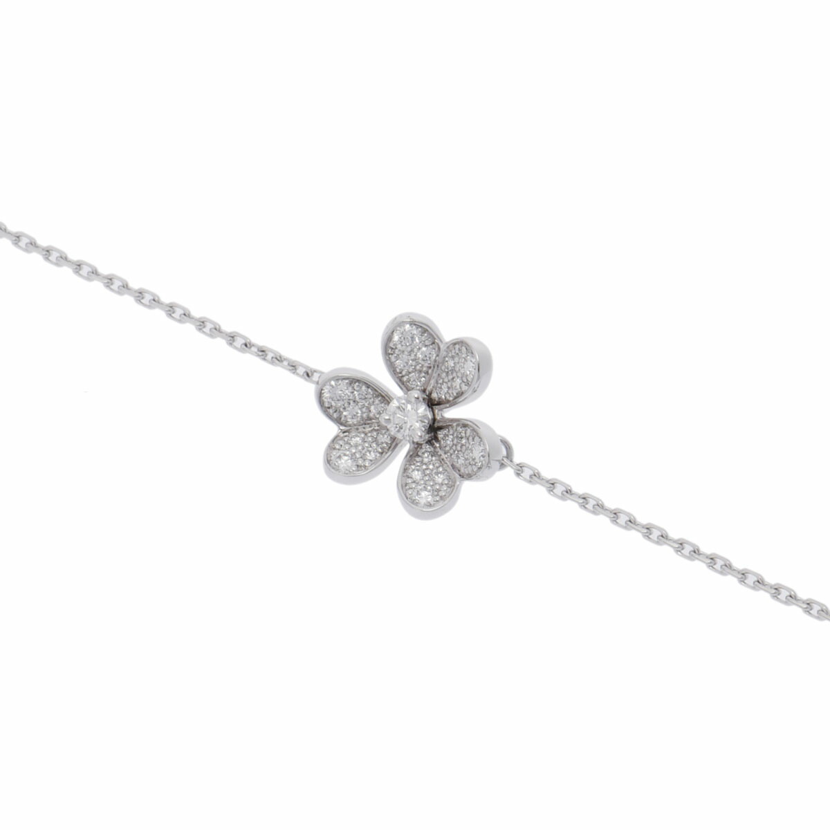 【～4/17 最大5万円クーポン】ヴァン クリーフ&アーペル Van Cleef & Arpels フリヴォル ブレスレット パヴェ K18ホワイトゴールド WG ダイヤモンド レディース ブレスレット ヴァン クリーフ&アーペル 【ローン48回払い無金利】【中古】