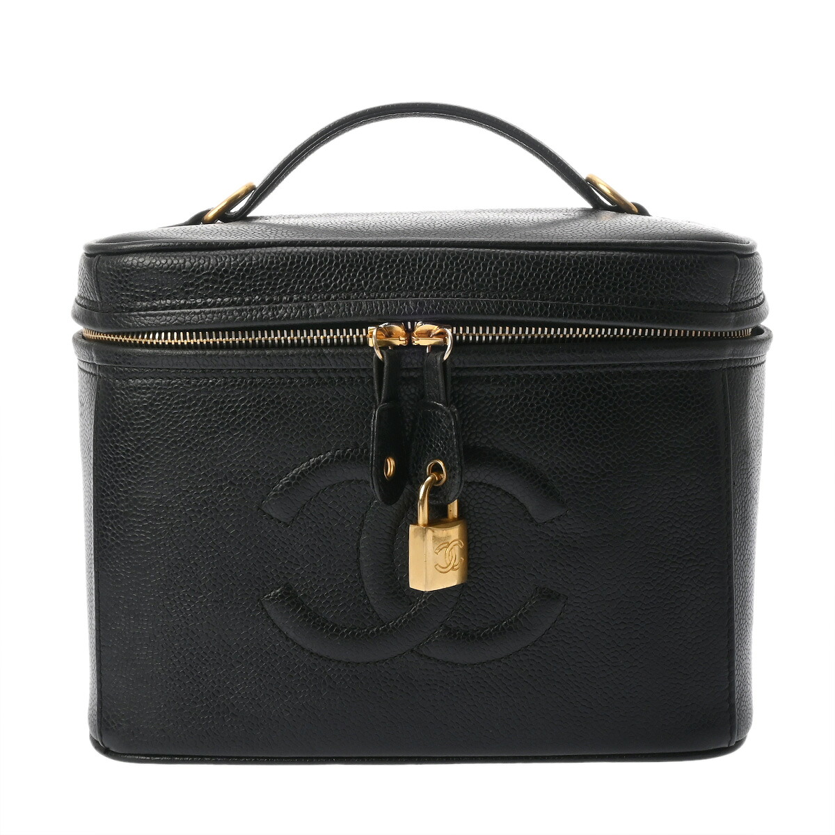 【～4/10 最大5万円クーポン】シャネル CHANEL バニティ ブラック キャビアスキン レディース バニティバッグ chanel シャネル バッグ バック ブランド 【ローン48回払い無金利】【中古】