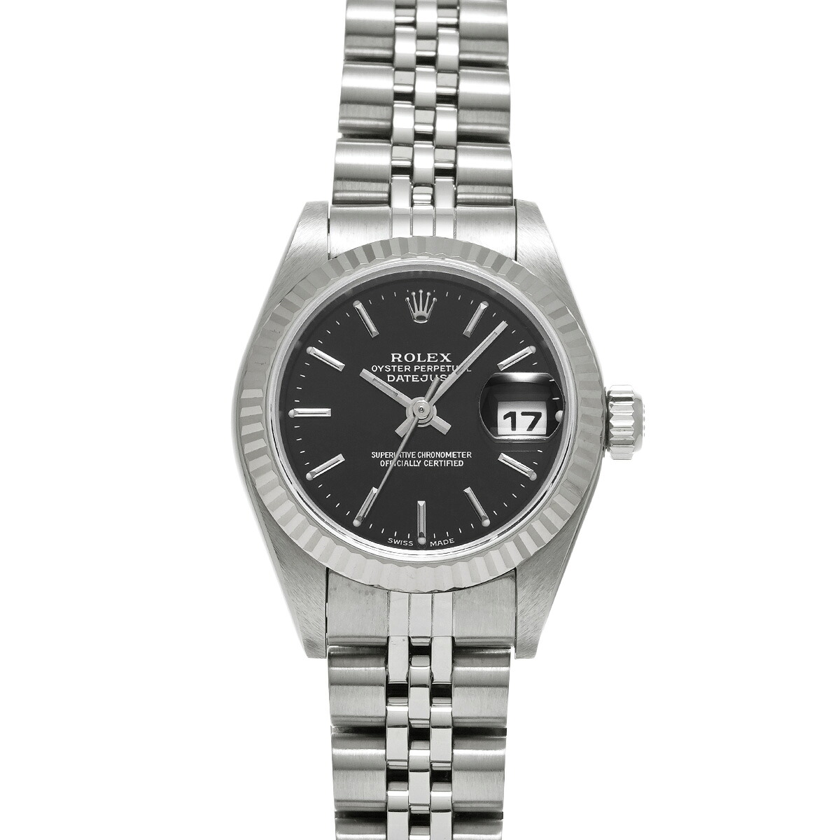【～4/17 最大5万円クーポン】ロレックス ROLEX デイトジャスト 79174 A番(1999年頃製造) ブラック レディース 腕時計 ロレックス 時計 高級腕時計 ブランド 【ローン48回払い無金利】【中古】 381,060円