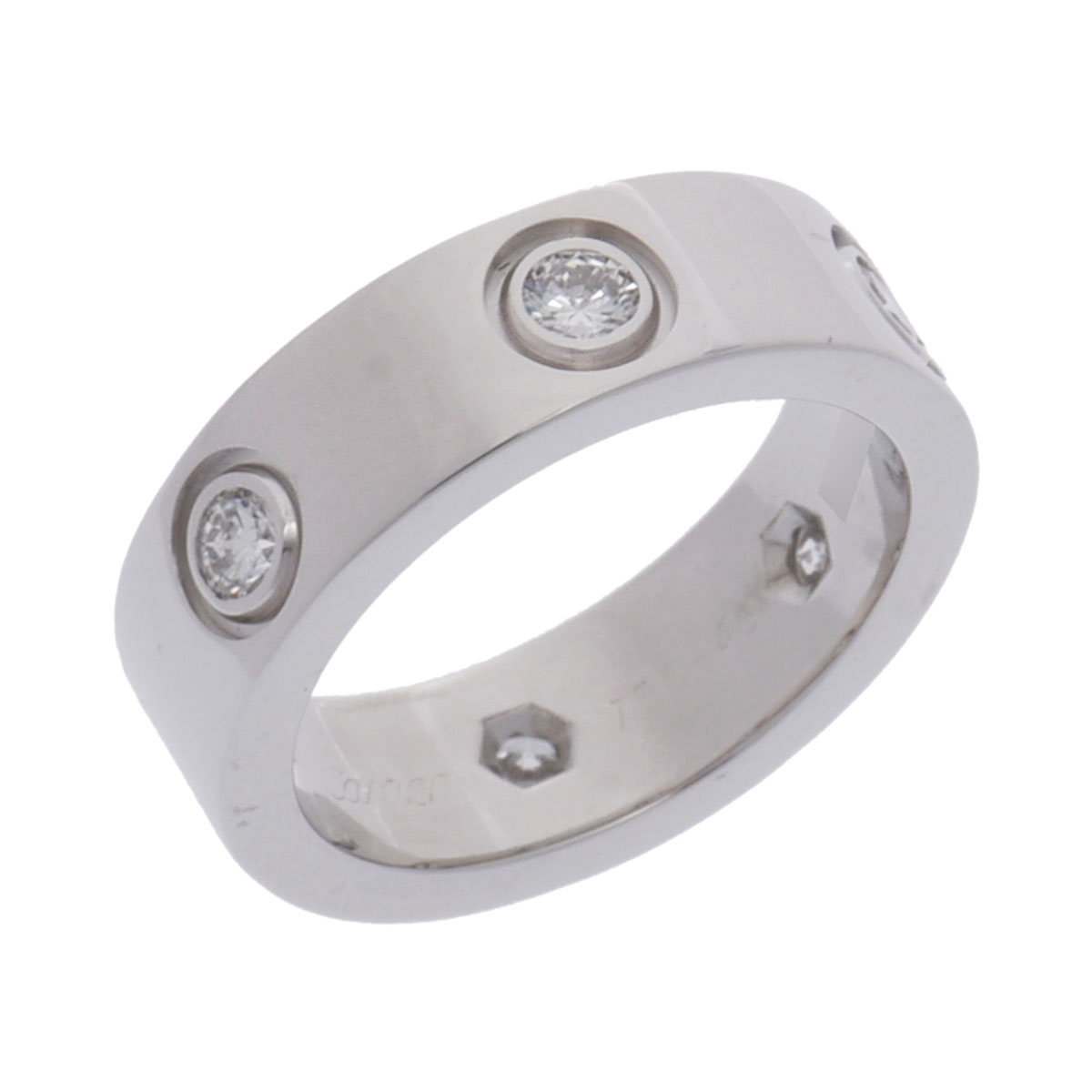 カルティエ CARTIER ラブリング #46 6PD K18ホワイトゴールド WG ダイヤモンド レディース リング・指輪 カルティエ 【ローン48回払い無金利】【中古】｜ウォッチニアン ブランド品専門店 144,400円