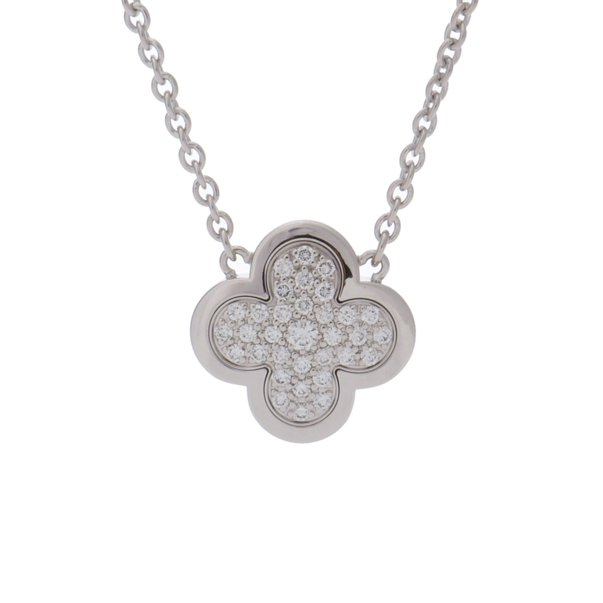 ヴァン クリーフ&アーペル Van Cleef & Arpels ピュアアルハンブラ ネックレス パヴェ K18ホワイトゴールド WG ダイヤモンド レディース ネックレス ヴァン クリーフ&アーペル 【ローン48回払い無金利】【中古】｜ウォッチニアン ブランド品専門店