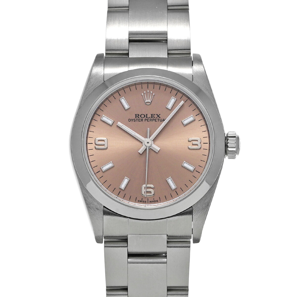 ロレックス ROLEX オイスターパーペチュアル 77080 K番(2001年頃製造) ピンク ユニセックス 腕時計 ロレックス 時計 高級腕時計 ブランド 【ローン48回払い無金利】【中古】