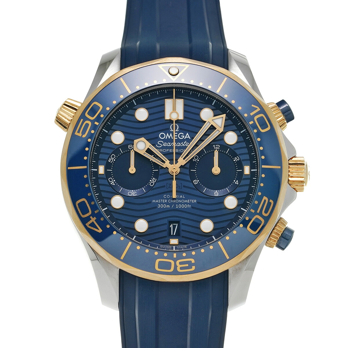 【～4/10 最大5万円クーポン】オメガ OMEGA シーマスター ダイバー300 コーアクシャル マスタークロノメーター クロノグラフ 44MM 210.22.44.51.03.001 ブルー メンズ 腕時計 オメガ 時計 高級腕時計 ブランド 【ローン48回払い無金利】【中古】
