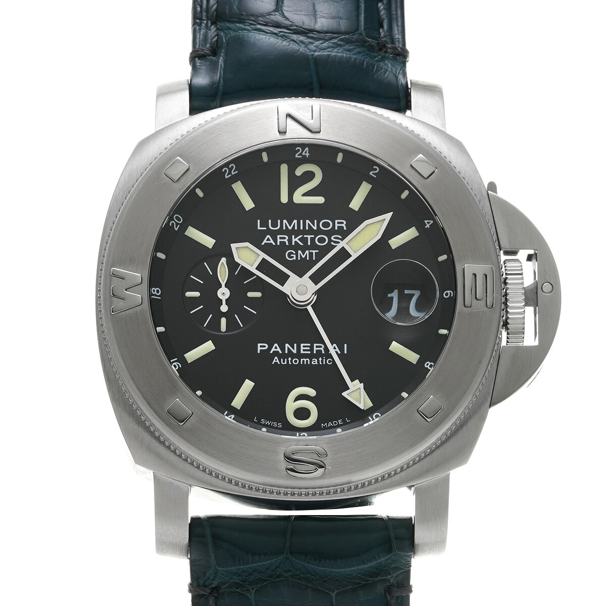【~7/26 最大5万円クーポン】パネライ PANERAI ルミノール アークトス GMT PAM00186 H番(2005年製造) ブラック メンズ 腕時計 パネライ 時計 高級腕時計 ブランド 【ローン48回払い無金利】【中古】|ウォッチニアン ブランド品専門店