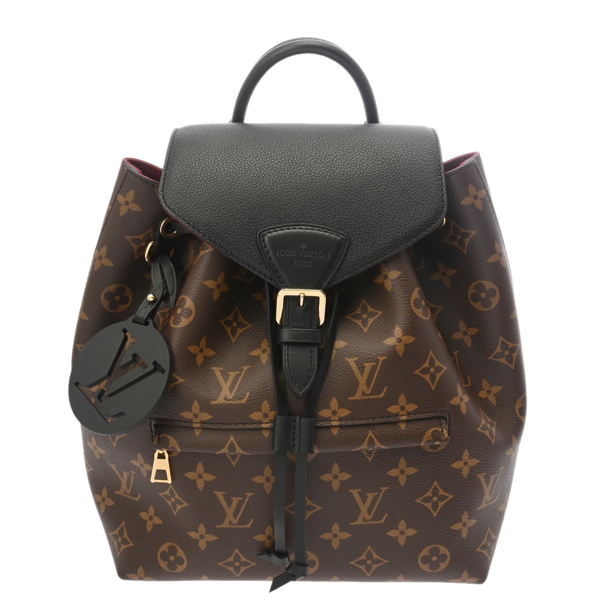 【～7/26 最大5万円クーポン】ルイ ヴィトン LOUIS VUITTON モノグラム モンスリ NM PM ノワール M45515 モノグラムキャンバス/カラーレザー レディース リュック・デイパック ヴィトンバッグ バック ブランド 【ローン48回払い無金利】【中古】｜ウォッチニアン ブランド品専門店