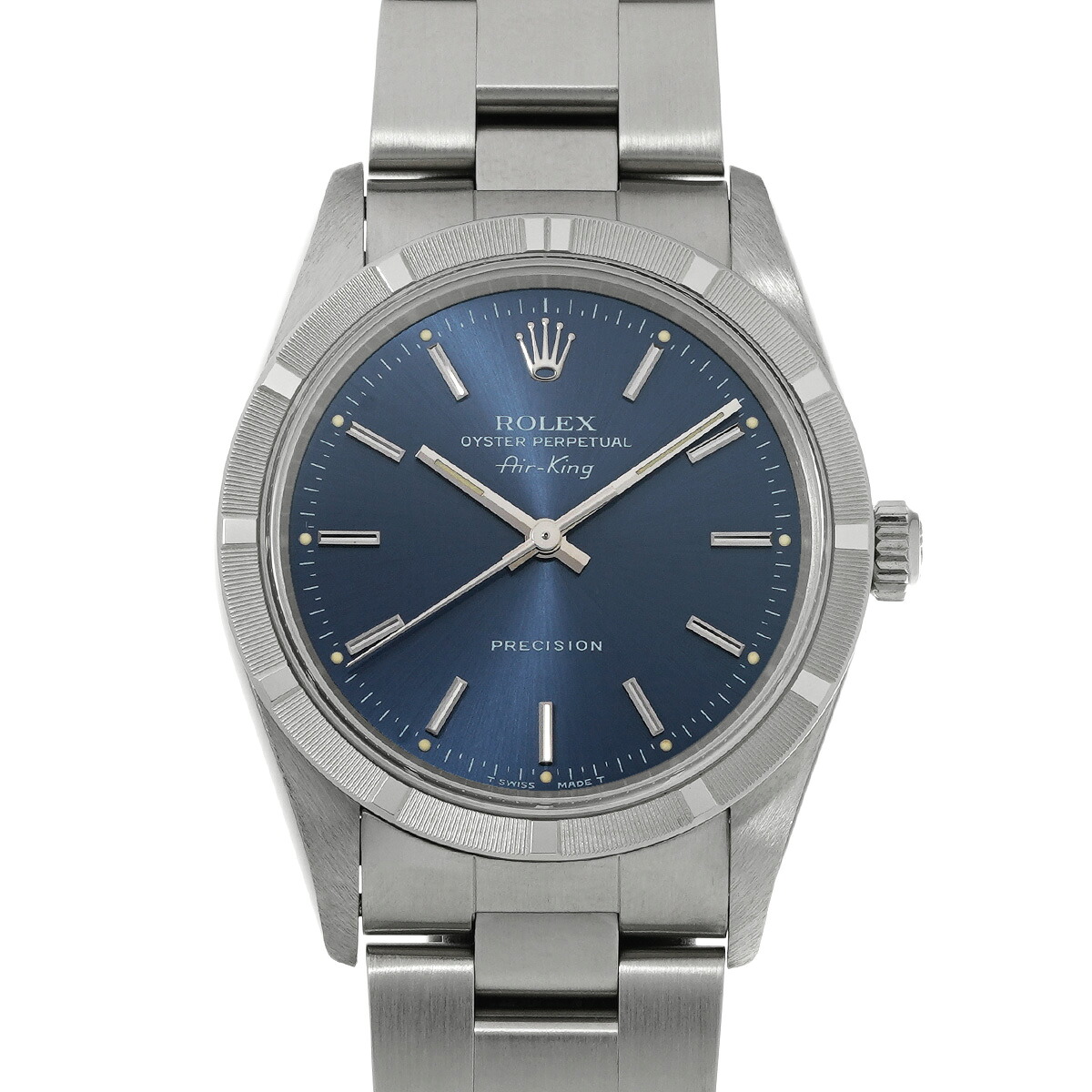 ロレックス ROLEX エアキング 14010 U番(1997年頃製造) ブルー メンズ 腕時計 ロレックス 時計 高級腕時計 ブランド 【ローン48回払い無金利】【中古】
