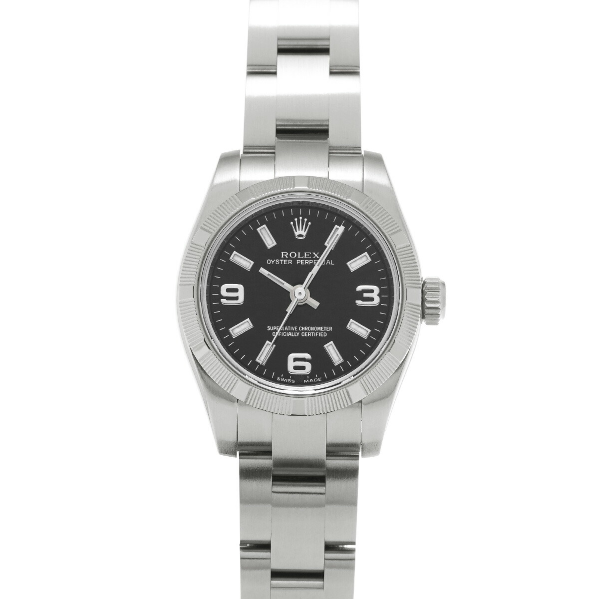 【~4/17 最大5万円クーポン】ロレックス ROLEX オイスターパーペチュアル 26 176210 M番(2007年頃製造) ブラック レディース 腕時計 ロレックス 時計 高級腕時計 ブランド 【ローン48回払い無金利】【中古】